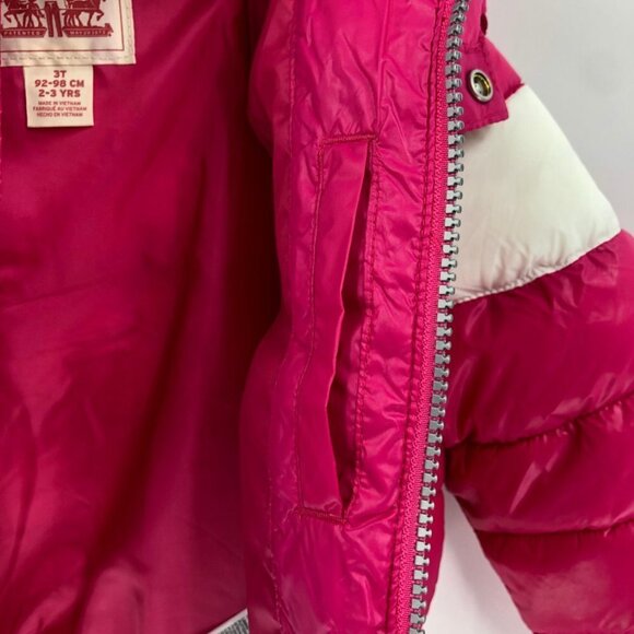 Levi Strauss & Co. Girls Pink Puffer Jacket - Picture 4 of 5